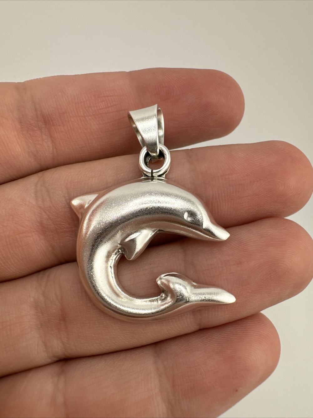 Sterling Silver 925 Dolphin Pendant Mexico